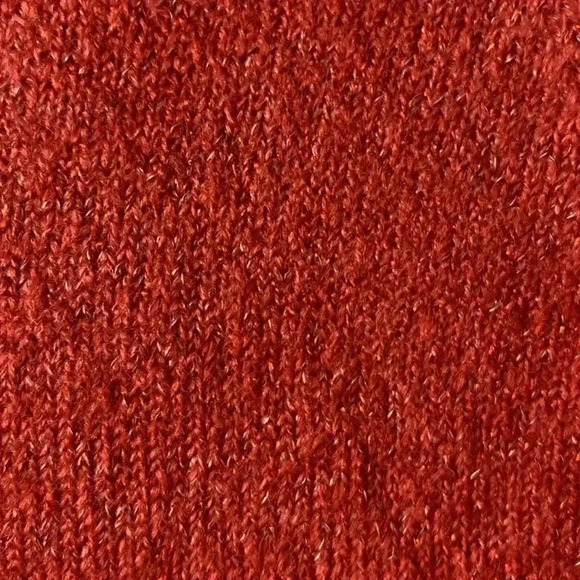 LAUREN CONRAD WO SIZE XL PETITE  SOFT ROSE RED METALLIC THREAD SWEATER PENGUIN - Picture 6 of 12